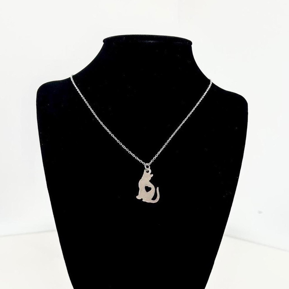 Sterling Silver Cat Necklace